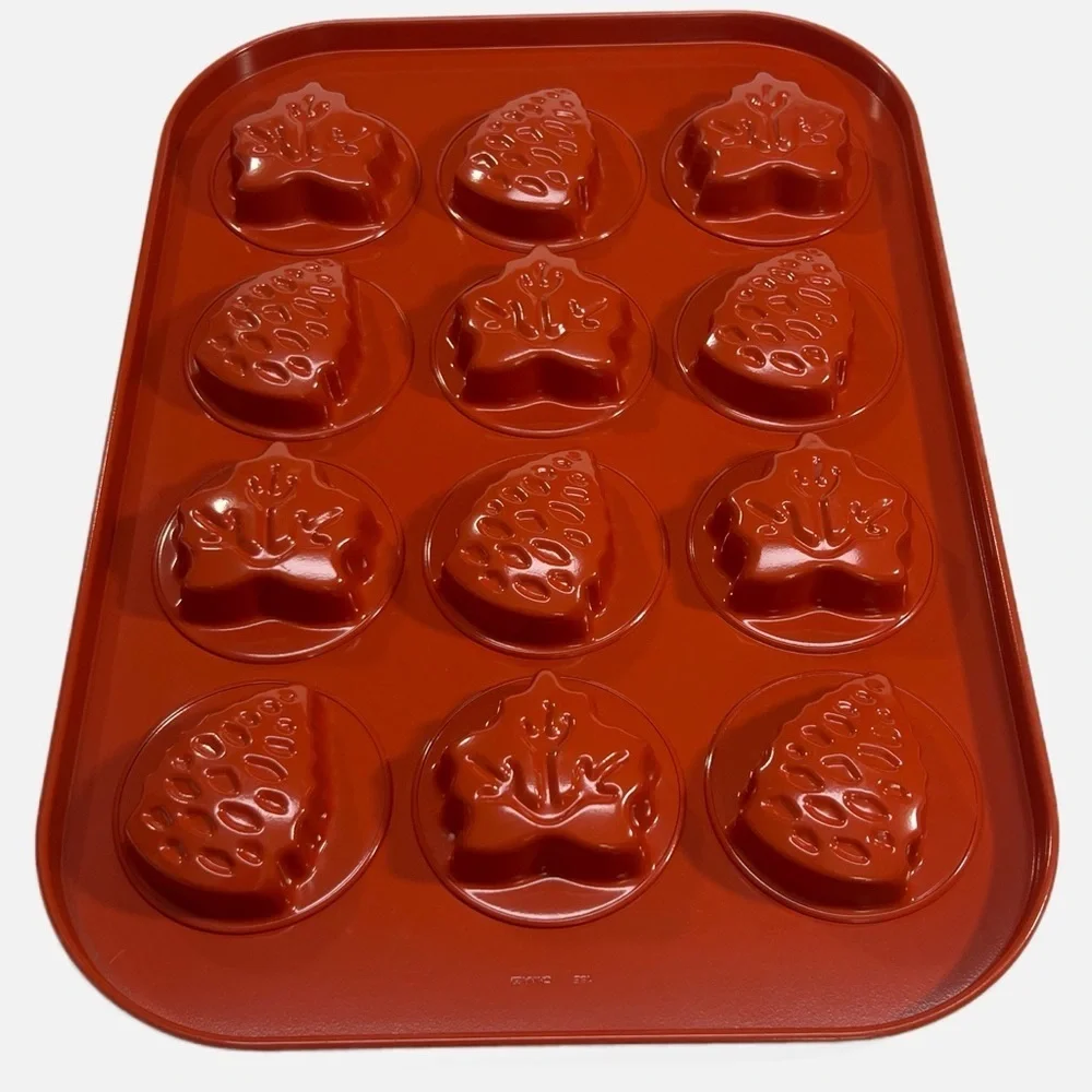 Pampered Chef Fall Harvest Mini Cake Pan Portion size 12 Muffin Brownie Mold